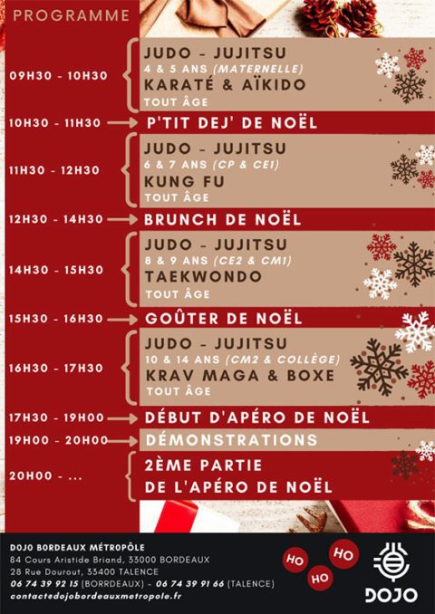 ARBRE DE NOËL & REMISE DES GRADES - Dojo Bordeaux Talence Metropole